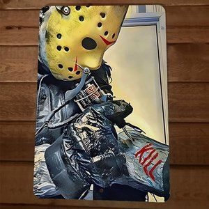 Jason Kill Tattoo Horror Friday 13th 8x12 Metal Wall Sign‎ Poster